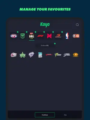 Kayo Sports android App screenshot 1